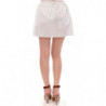 Gonna elasticizzata a quadri in cotone bianco - IT42-M