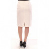 Gonna con ricamo floreale in cotone bianco - IT40-S
