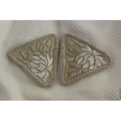 Gonna con ricamo floreale in cotone bianco - IT40-S