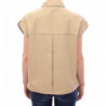 Top camicetta senza maniche beige - IT40-S