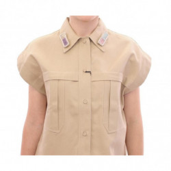 Top camicetta senza maniche beige - IT40-S