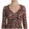 Abito a trapezio in viscosa multicolor a maniche lunghe - IT40-S