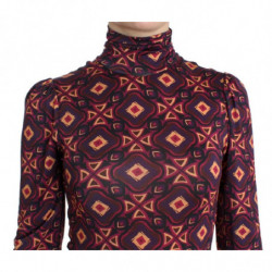 Abito in viscosa dolcevita multicolor a maniche lunghe - IT42-M