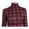 Abito in viscosa dolcevita multicolor a maniche lunghe - IT42-M