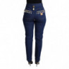 Jeans skinny decorati in cotone elasticizzato blu - IT38-XS