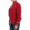 Maglione felpa con cardigan con zip finta rosa - XXS