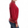 Maglione felpa con cardigan con zip finta rosa - XXS