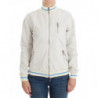 Maglione in felpa con cardigan con zip finta bianca - S