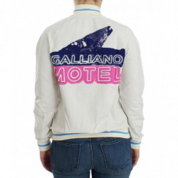 Maglione in felpa con cardigan con zip finta bianca - S