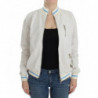Maglione in felpa con cardigan con zip finta bianca - S
