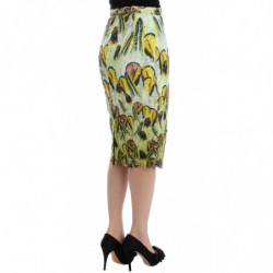 Gonna tubino in organza multicolore - M