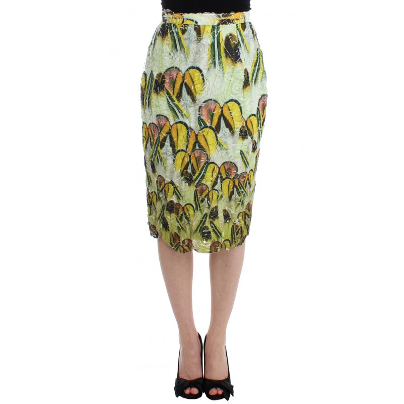 Gonna tubino in organza multicolore - S