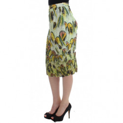 Gonna tubino in organza multicolore - S