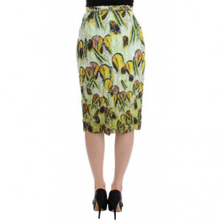Gonna tubino in organza multicolore - S