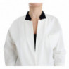 Giacca blazer oversize in misto cotone bianco - IT40-S