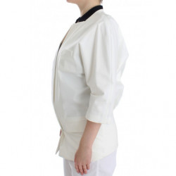 Giacca blazer oversize in misto cotone bianco - IT44-L