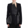 Giacca da motociclista con cappotto blazer corto nero - IT38-XS