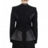 Giacca da motociclista con cappotto blazer corto nero - IT38-XS