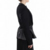 Giacca da motociclista con cappotto blazer corto nero - IT38-XS
