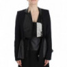 Giacca da motociclista con cappotto blazer corto nero - IT38-XS