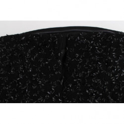 Abito a tubino decorato senza spalline nero - XS