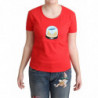 T-shirt in camicetta a maniche corte in cotone stampato rosso - IT40-S