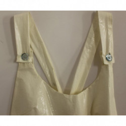 Abito da tè bianco al ginocchio con scollo all'americana - IT44-L