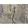 Abito da tè bianco al ginocchio con scollo all'americana - IT44-L