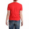 T-shirt in camicetta a maniche corte in cotone stampato rosso - IT40-S