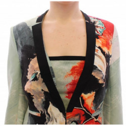 Giacca blazer corta floreale multicolore - IT38-XS