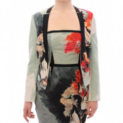 Giacca blazer corta floreale multicolore - IT38-XS