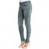 Jeans attillati slim fit in cotone elasticizzato lavato blu - W27