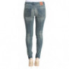 Jeans attillati slim fit in cotone elasticizzato lavato blu - W27
