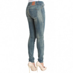 Jeans attillati slim fit in cotone elasticizzato lavato blu - W27
