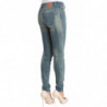 Jeans attillati slim fit in cotone elasticizzato lavato blu - W27