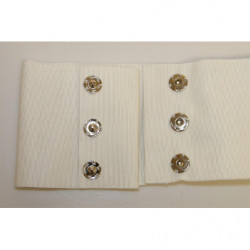 Cintura da passerella vita larga ottone cristalli bianchi - IT46-XL