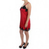 Lingerie di abito in pizzo di seta nero rosso - IT1 - XS