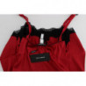 Lingerie di abito in pizzo di seta nero rosso - IT1 - XS