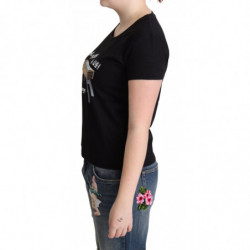 T-shirt con stampa Come Play 4 Us in cotone nero - IT46-XL