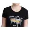 T-shirt con stampa Come Play 4 Us in cotone nero - IT46-XL