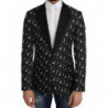 Giacca blazer per chitarra jazz in seta nera - IT46 - S