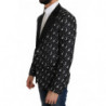 Giacca blazer per chitarra jazz in seta nera - IT46 - S