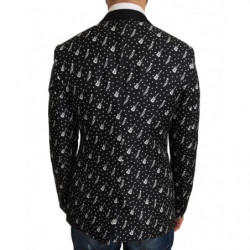 Giacca blazer per chitarra jazz in seta nera - IT46 - S