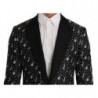 Giacca blazer per chitarra jazz in seta nera - IT46 - S