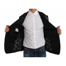 Giacca blazer per chitarra jazz in seta nera - IT46 - S