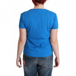 T-shirt con stampa Sunny Milano in cotone blu - IT44-L
