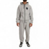 Set tuta da ginnastica con pantaloni maglione di cotone grigio - 4XL