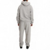 Set tuta da ginnastica con pantaloni maglione di cotone grigio - 4XL
