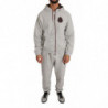 Tuta pantaloni maglione di cotone grigio - 3XL