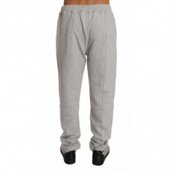 Tuta pantaloni maglione di cotone grigio - 3XL